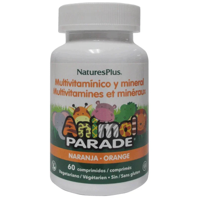 Flacon NaturesPlus Animal Parade multivitamines orange, compléments alimentaires Alazina