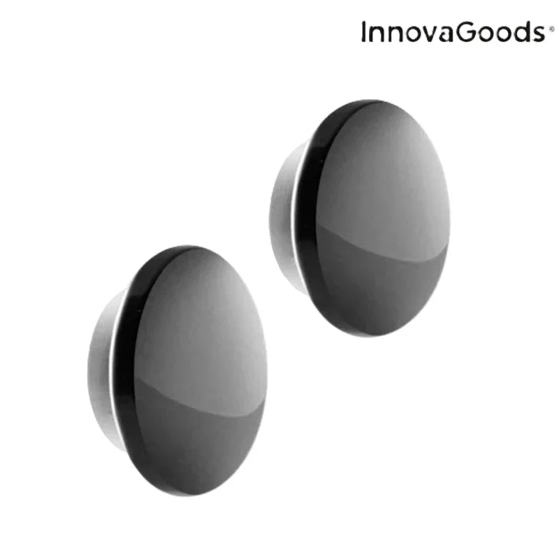 Paire de boucles d’oreilles noires rondes InnovaGoods, accessoires bien-être Alazina