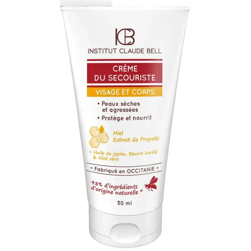 Crème du Secouriste Claude Bell, soin naturel visage et corps, 50 ml, ingrédients naturels