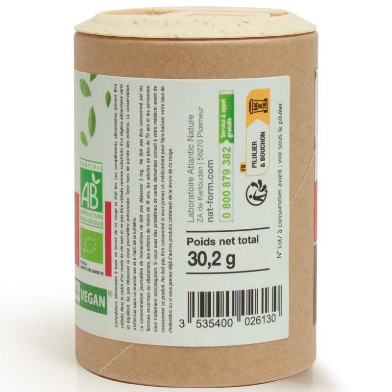 Complément alimentaire Nat&Form AB vegan, 30,2g, étiquette visible, emballage kraft, Alazina