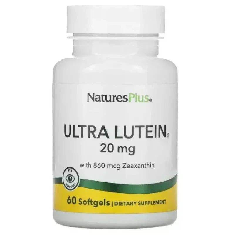 Complément alimentaire Natures Plus Ultra Lutein 20 mg, 60 gélules, en vente sur Alazina