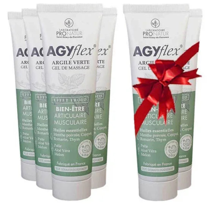 Lot de tubes de gel de massage AGYflex Pronatur avec argile verte, bien-être articulaire, Alazina