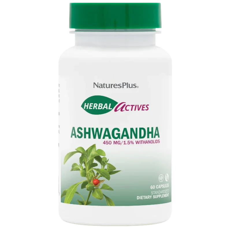 Complément alimentaire Ashwagandha Natures Plus, 60 gélules, boutique Alazina