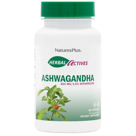 Complément alimentaire Ashwagandha Natures Plus, 60 gélules, boutique Alazina