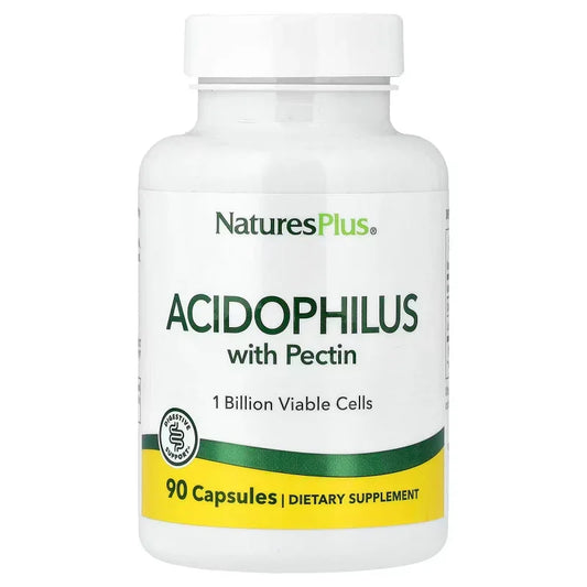 Complément alimentaire Acidophilus Natures Plus, 90 gélules, soutien digestif chez Alazina