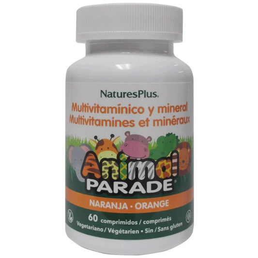 Flacon NaturesPlus Animal Parade multivitamines orange, compléments alimentaires Alazina