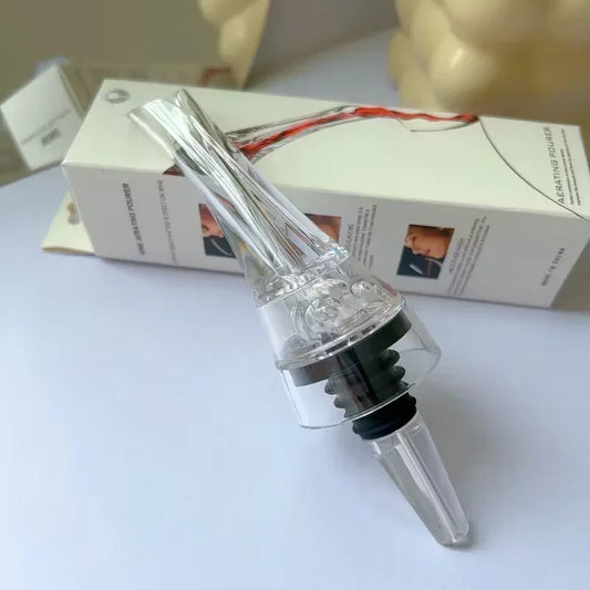 Bec verseur aérateur de vin transparent avec boîte, accessoire Alazina pour bouteille