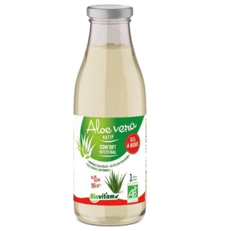 Biovitam Gel à boire D’Aloe Vera Barbadensis miller feuille entière 100 cl - ALAZINA