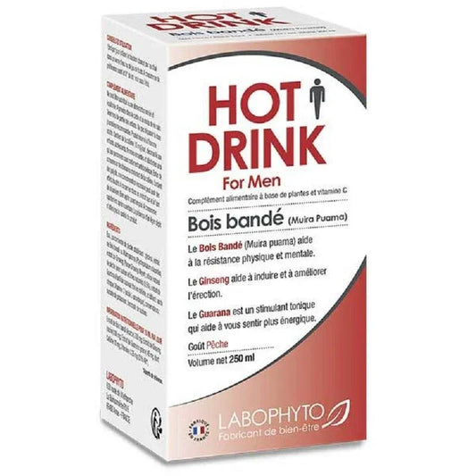 Boîte Labophyto Hot Drink Bois Bandé 250ml complément alimentaire pour hommes, vendu sur Alazina.