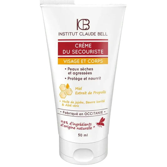 Crème du Secouriste Claude Bell, soin naturel visage et corps, 50 ml, ingrédients naturels