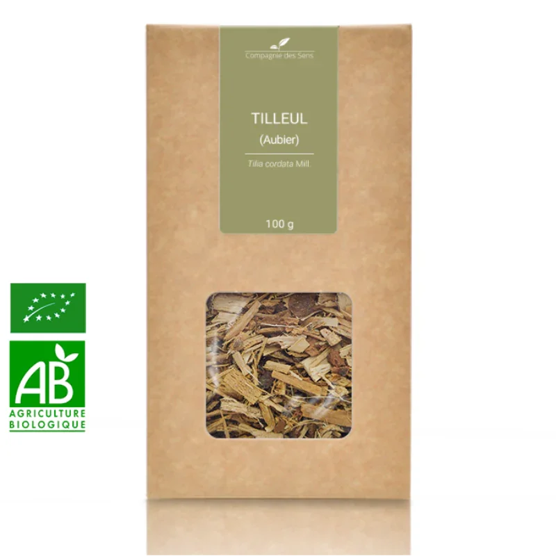 Paquet de tilleul aubier bio 100g Compagnie des Sens, complément naturel Alazina