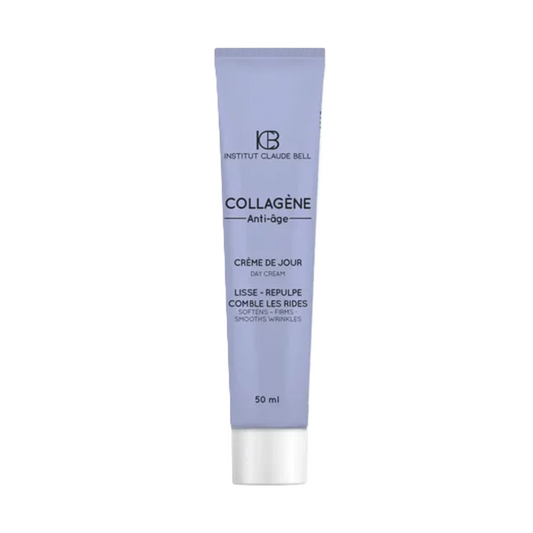 Tube de crème anti-rides collagène Institut Claude Bell, soin visage anti-âge, 50 ml.