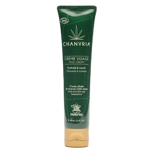 Crème visage Chanvria à l'huile de chanvre, cosmétique naturel chez Alazina