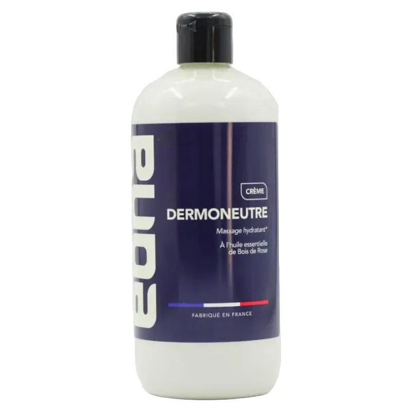 Crème de massage hydratante Dermoneutre Eona à l’huile essentielle, produit cosmétique Alazina.