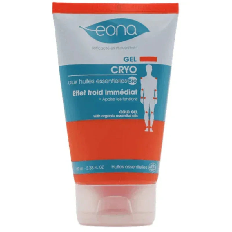 Gel cryo Eona 100ml, effet froid immédiat, huiles essentielles, disponible chez Alazina
