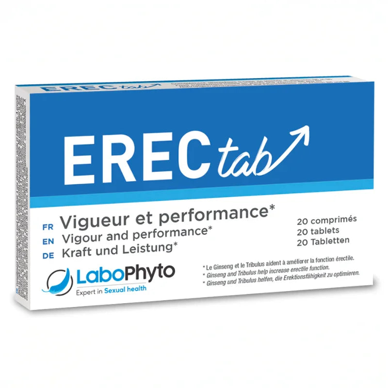 Boîte de comprimés LaboPhyto ERECTab, complément alimentaire vigueur, performance, 20 unités.