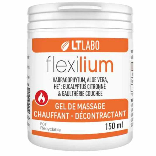 Gel flexilium LT Labo 150 ml, gel de massage chauffant décontractant, Alazina cosmétiques naturels