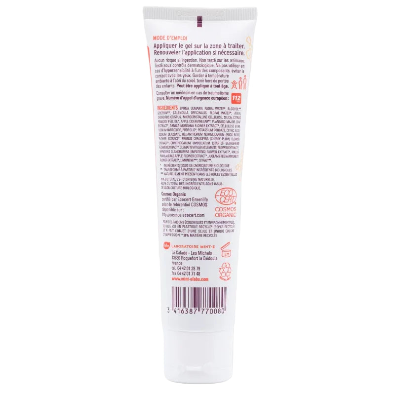 Tube de gel Z-Trauma bio, ingrédients et mode d'emploi Alazina cosmétique