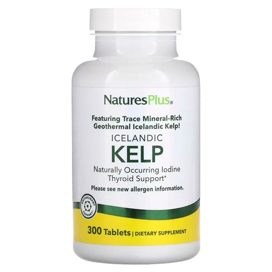 Flacon Nature's Plus Kelp 300 comprimés, complément alimentaire naturel sur Alazina