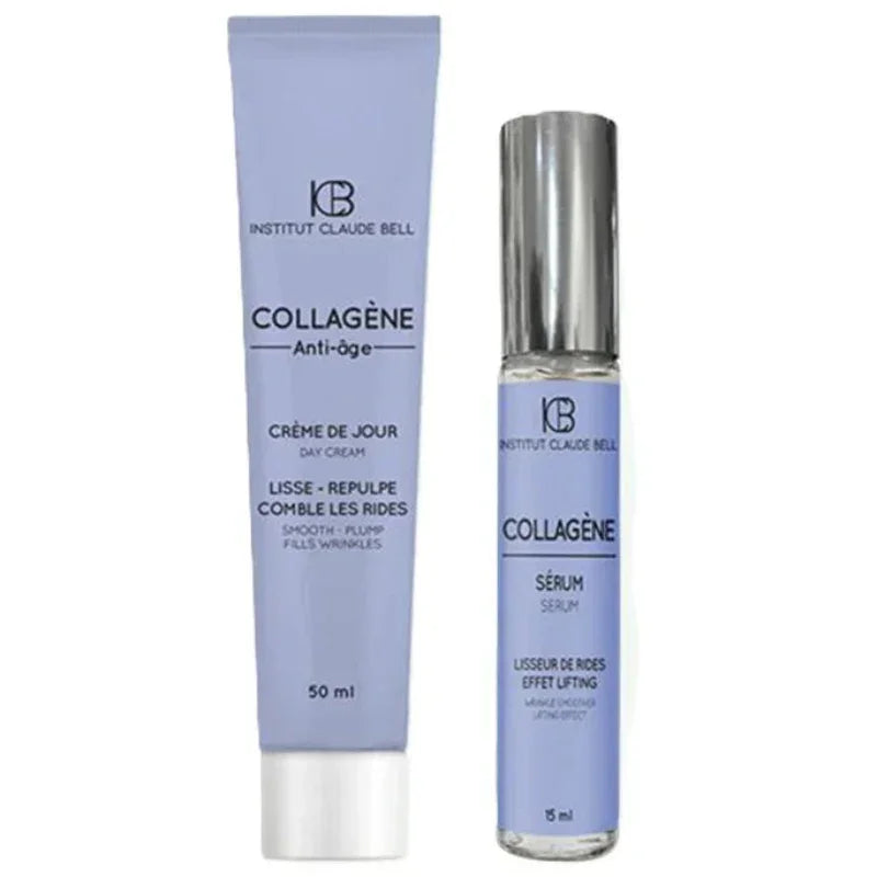 Kit crème de jour et sérum collagène anti-âge Institut Claude Bell Alazina cosmétique