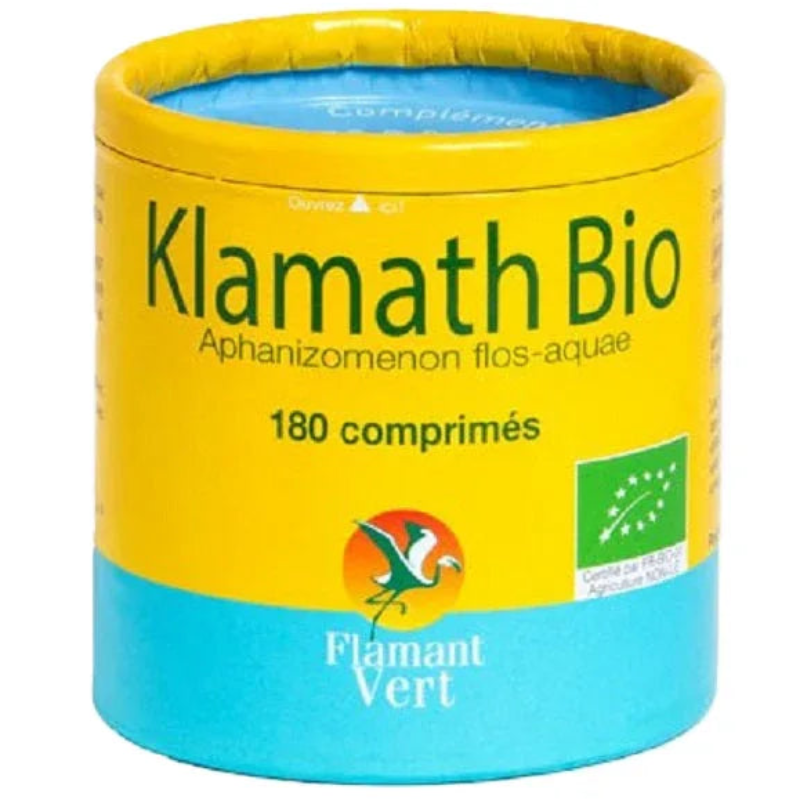 Boîte de Klamath Bio Flamant Vert 180 comprimés, complément alimentaire naturel