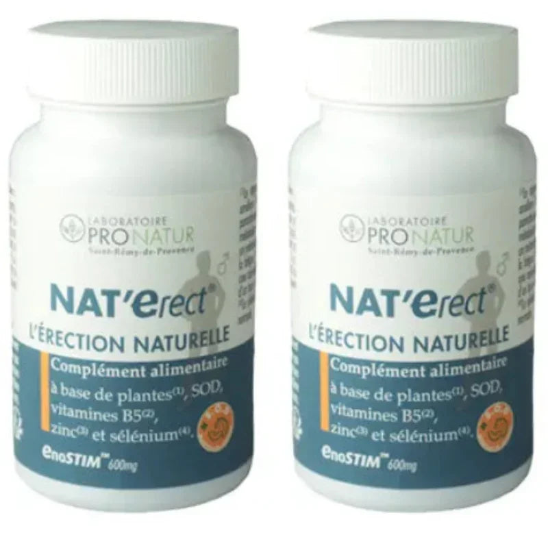 Lot de 2 compléments alimentaires NAT'erect de PronaTur, produits naturels Alazina