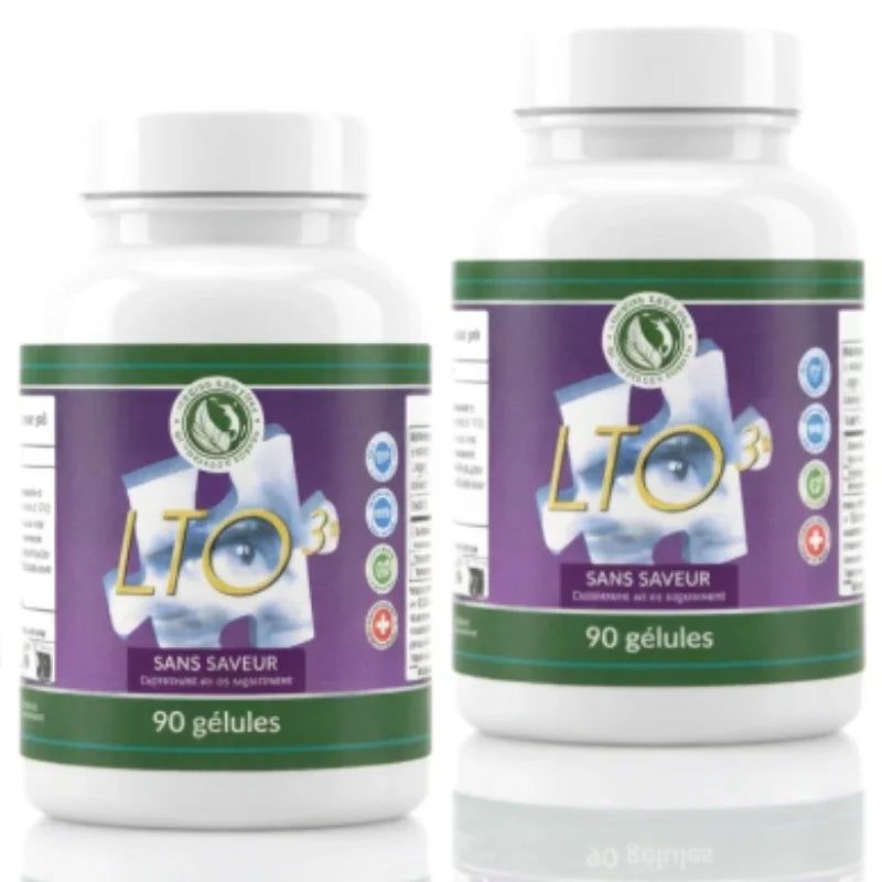 Lot de 2 flacons de compléments alimentaires LTO3 sans saveur, 90 gélules, Alazina