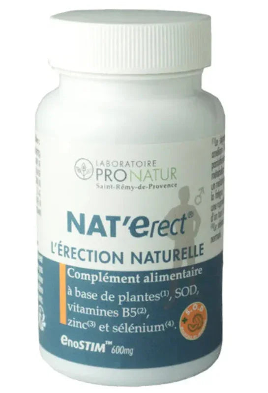 Flacon Nat'erect Laboratoire ProNatur, complément alimentaire naturel, boutique Alazina