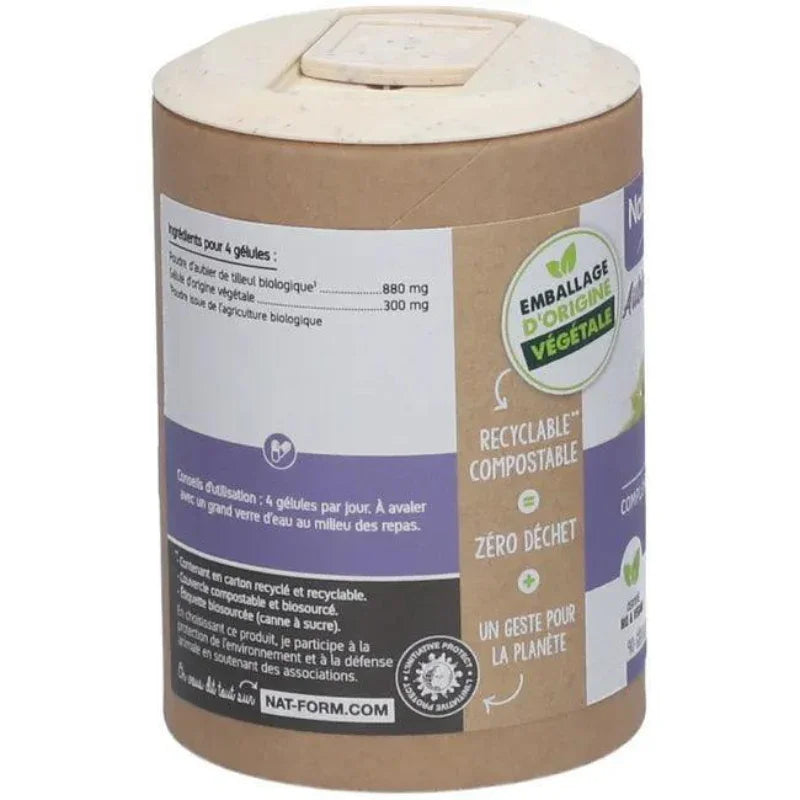 Complément alimentaire Nat-Form Aubier du Tilleul, emballage recyclable végétal, Alazina