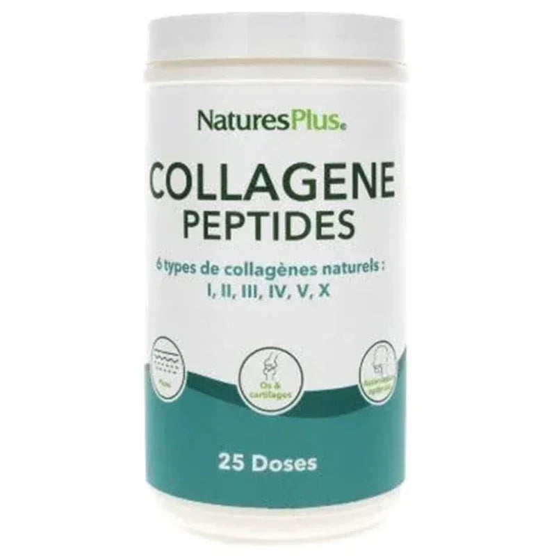 Pot Natures Plus Collagène Peptides, complément alimentaire 25 doses, Alazina boutique