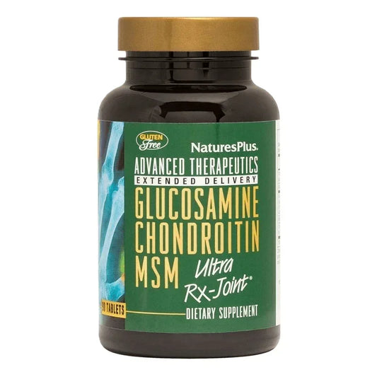 Complement alimentaire NaturesPlus Glucosamine Chondroïtine MSM Ultra Rx-Joint, flacon sur fond blanc