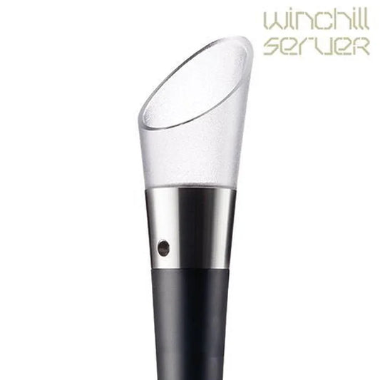 Refroidisseur de vin moderne, embout verseur en métal et plastique, accessoire Alazina.