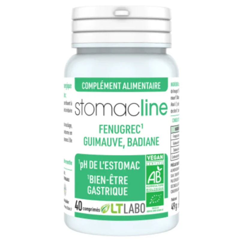 Flacon Stomaciline LT Labo, complément alimentaire naturel pour l'estomac, Alazina.