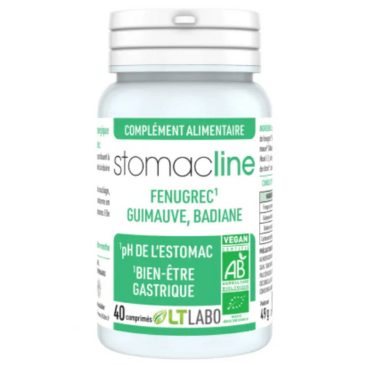 Flacon Stomaciline LT Labo, complément alimentaire naturel pour l'estomac, Alazina.