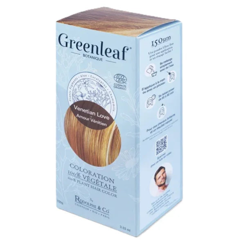 Boîte de coloration végétale Greenleaf Venetian Love, cosmétique naturel chez Alazina