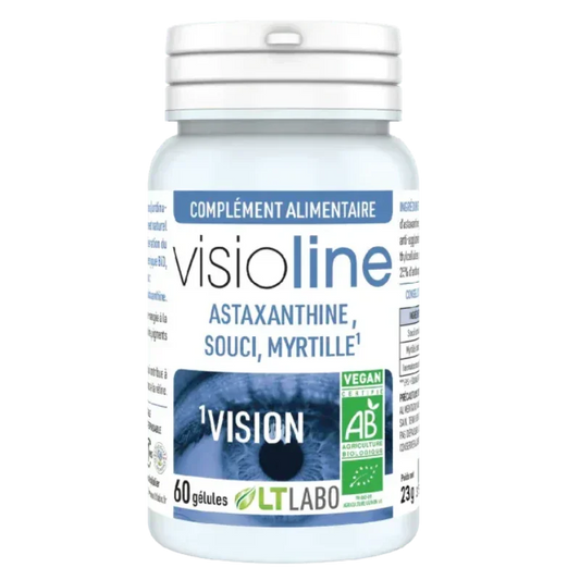 Bouteille de complément alimentaire Visioline LT Labo vision, 60 gélules, Alazina
