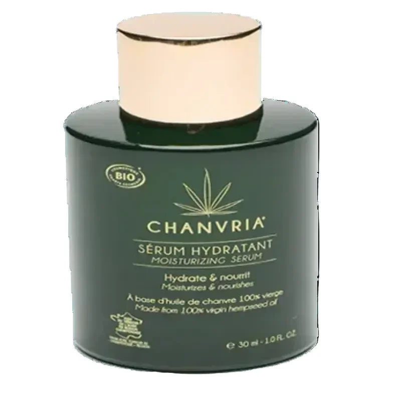 Sérum hydratant bio Chanvria 30ml à l'huile de chanvre, cosmétique naturel Alazina.