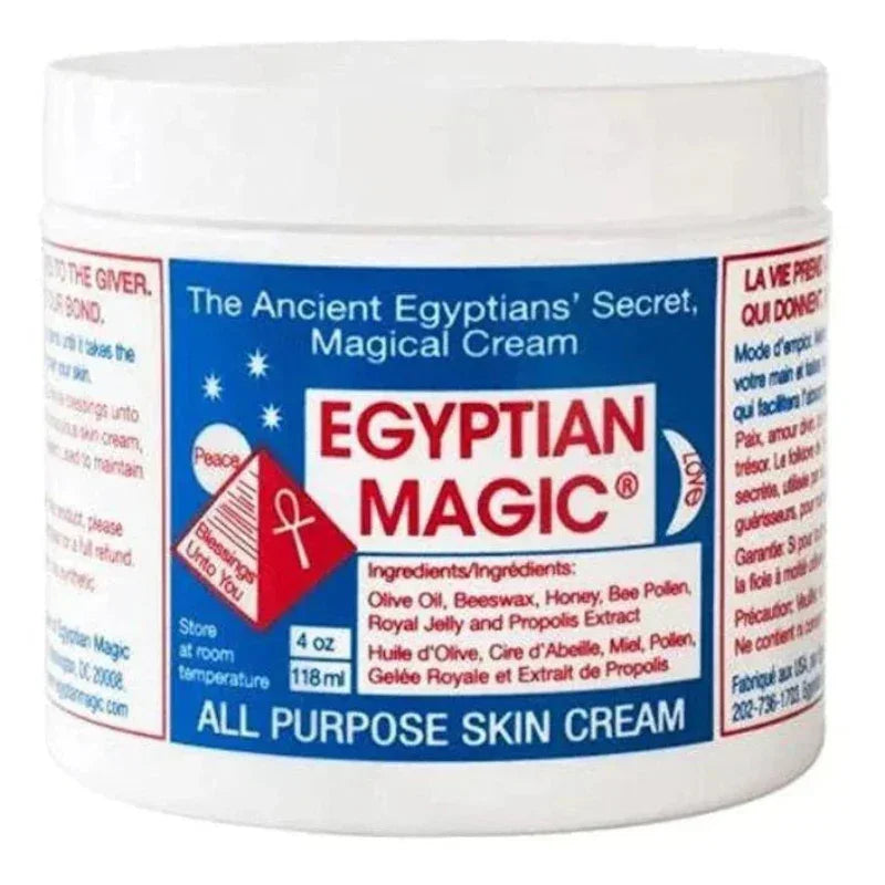 Crème Egyptian Magic 118ml, soin naturel multifonction, cosmétiques Alazina, pot blanc