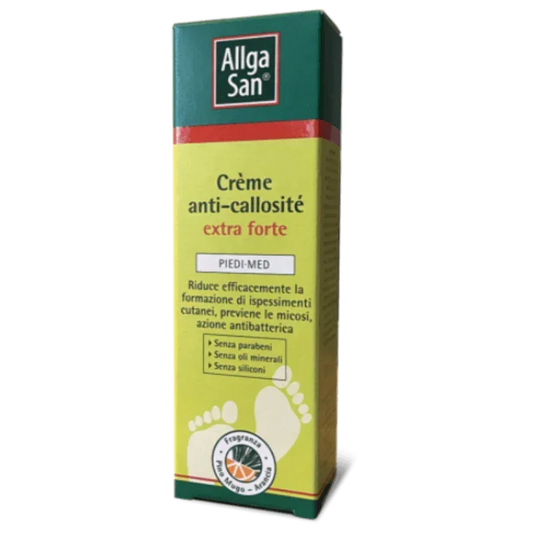 Crème pieds Allga San anti-callosités extra forte en boîte, soin naturel Alazina