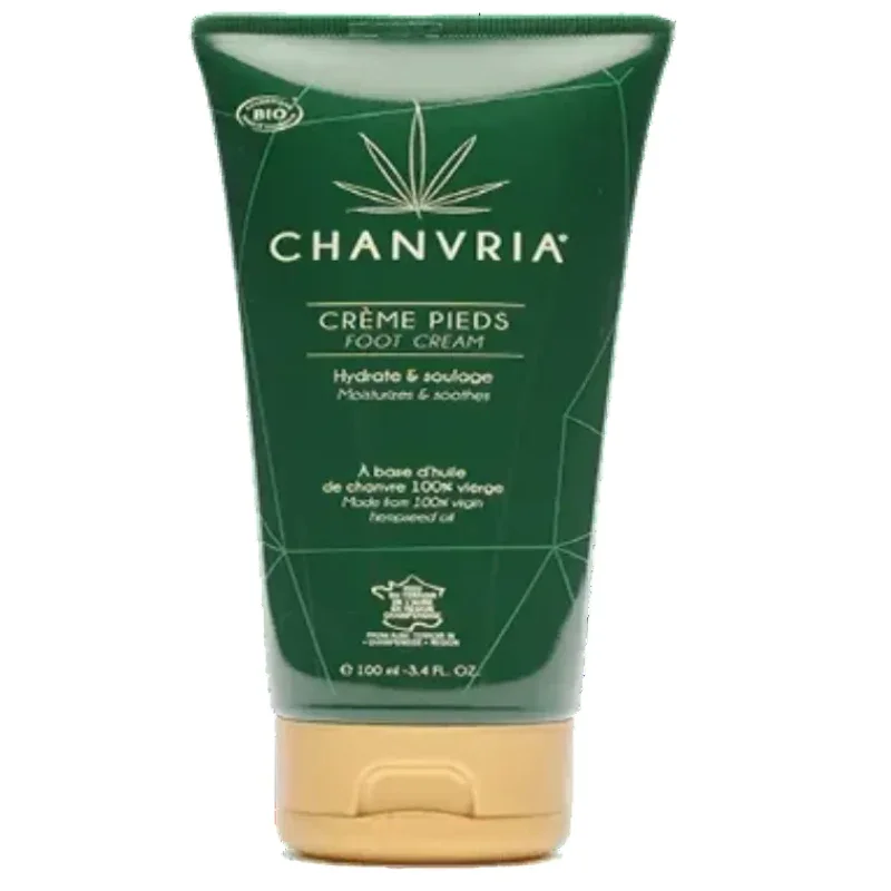 Crème pieds Chanvria 100 ml à l’huile de chanvre, cosmétique naturel Alazina
