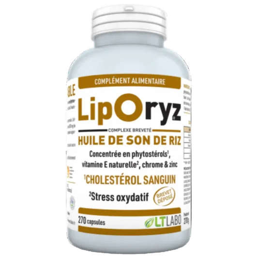 Complément alimentaire LipOryz LT Labo huile de son de riz, 270 capsules, sur Alazina