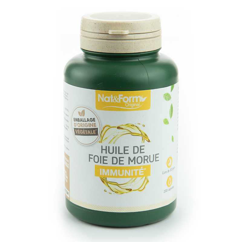 Nat & Form Huile de Foie de Morue 200 gélules - Beauty Care  Store