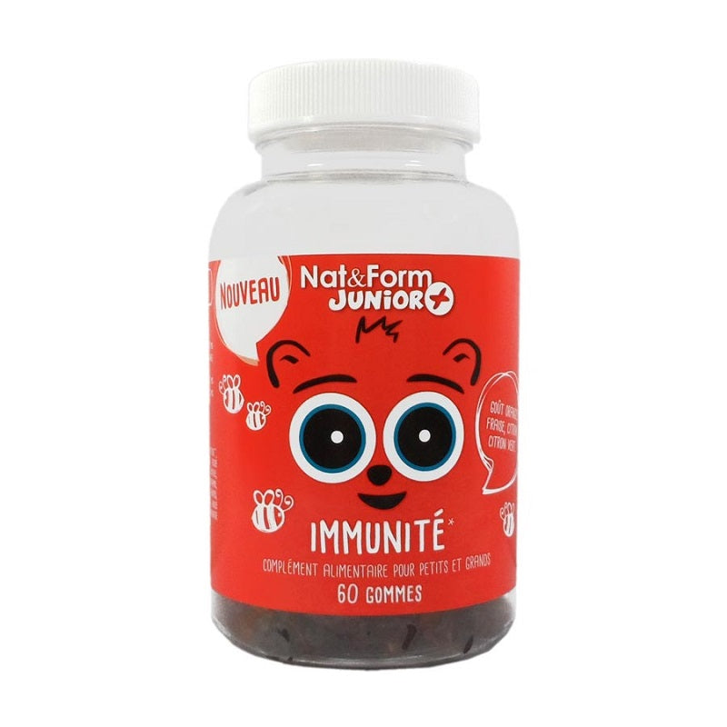 Nat & Form junior Oursons immunité 60 gommes - Beauty Care  Store