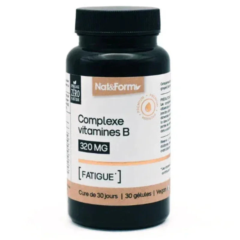 Complément alimentaire Nat&Form Complexe vitamines B 320mg, flacon 30 gélules, Alazina
