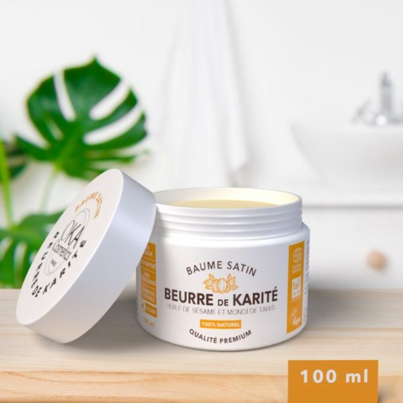 OKA Cosmetics Baume Satin 100ml Beurre de Karité Monoï - Beauty Care  Store