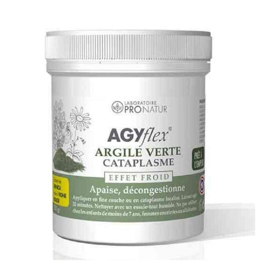 Pronatur Agyflex Cataplasme d'argile verte 250G - ALAZINA