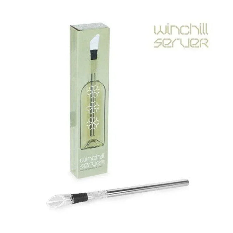 Refroidisseur de vin Winchill Server en acier inoxydable, accessoire pour bouteille Alazina.