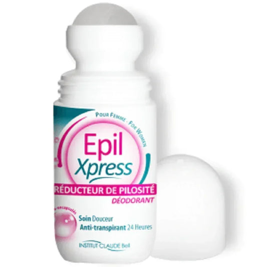 Roll-on Epil Xpress réducteur de pilosité, déodorant anti-transpirant, Alazina soin beauté