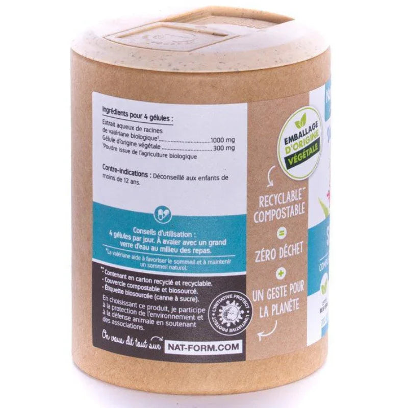 Boîte Nat-Form de compléments alimentaires bio à la valériane pour le sommeil, recyclable, Alazina