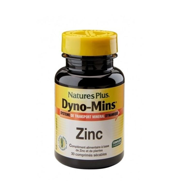 Natures Plus Dyno Mins Zinc 30 comprimés - ALAZINA